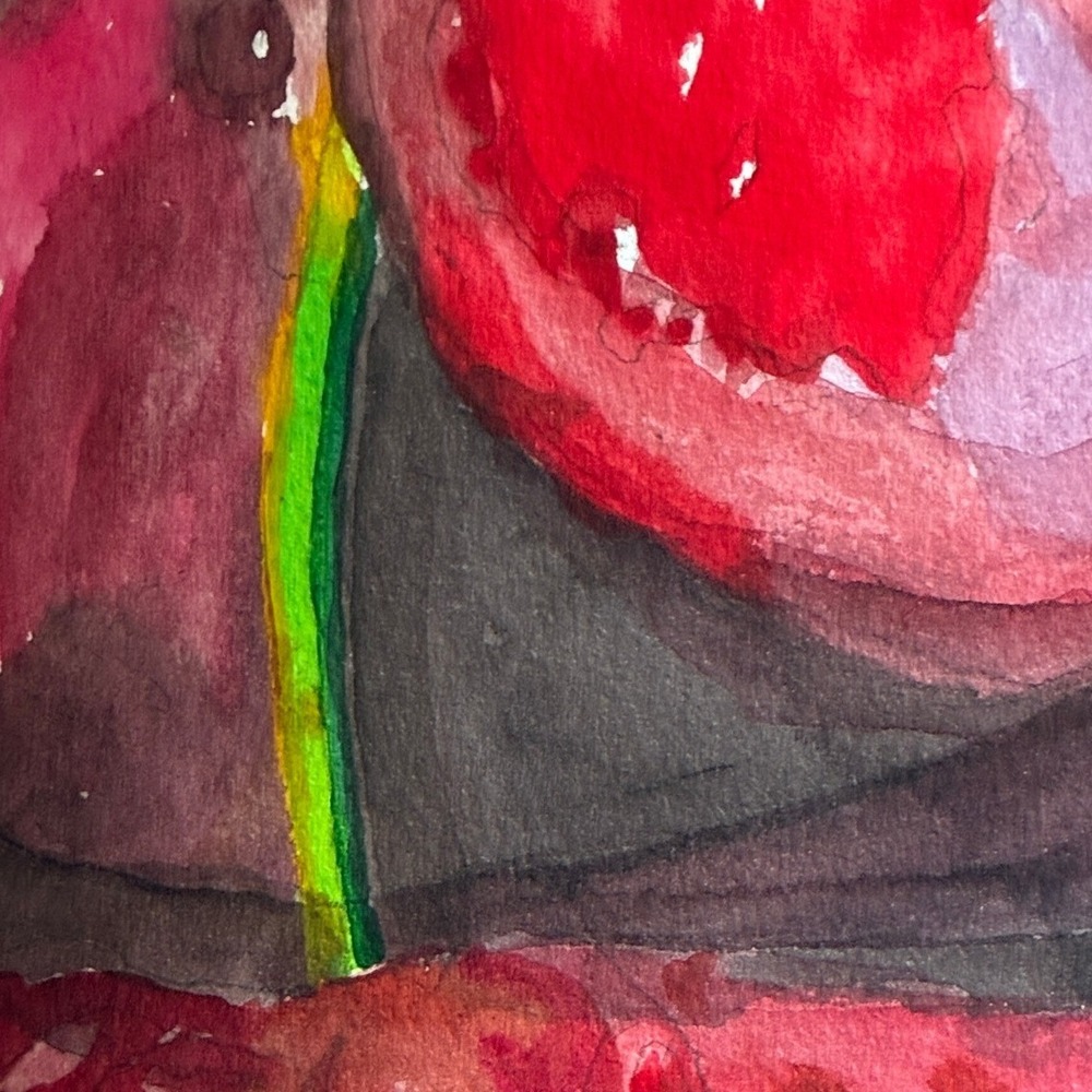 Warren C. Plauche Signed Original Cherry Watercolor Painting Still Life 11x15 - Picture 3 of 11